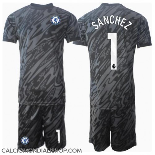 Maglie da calcio Chelsea Robert Sanchez #1 Portiere Seconda Maglia Bambino 2024-25 Manica Corta (+ Pantaloni corti)